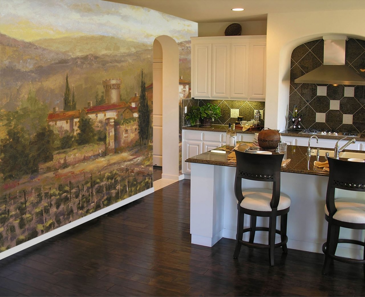 фрески на кухне фото в интерьере